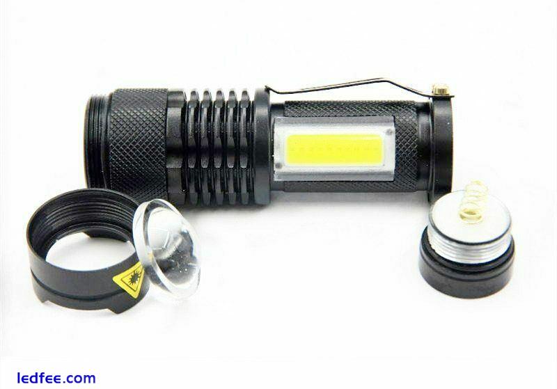 3800 lumen BRIGHT COB LED Flashlight Portable Mini ZOOM torch flashlight 1 