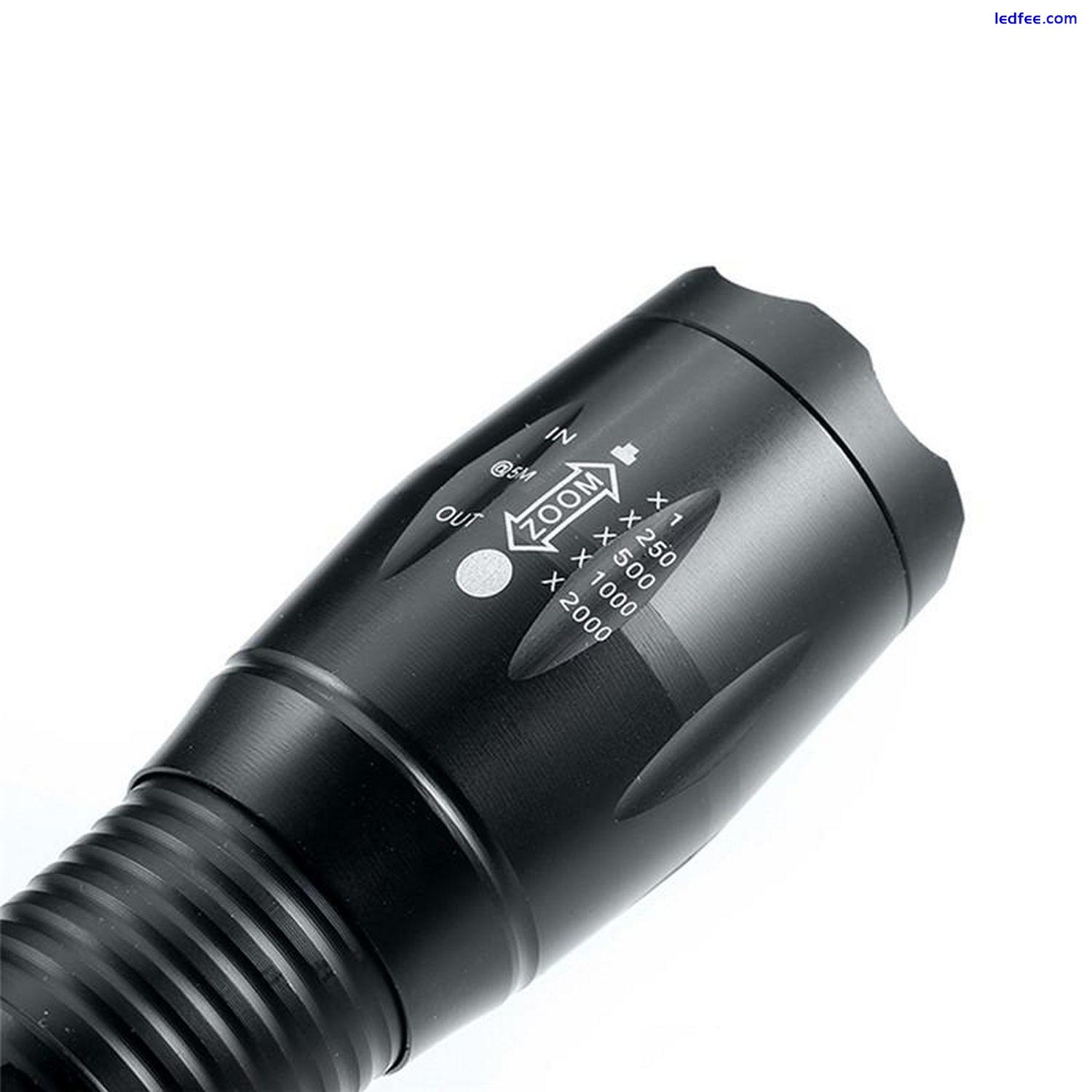 LED Torch Flashlight Police Military Bright High Power Waterproof, Zoom Tactical 1 