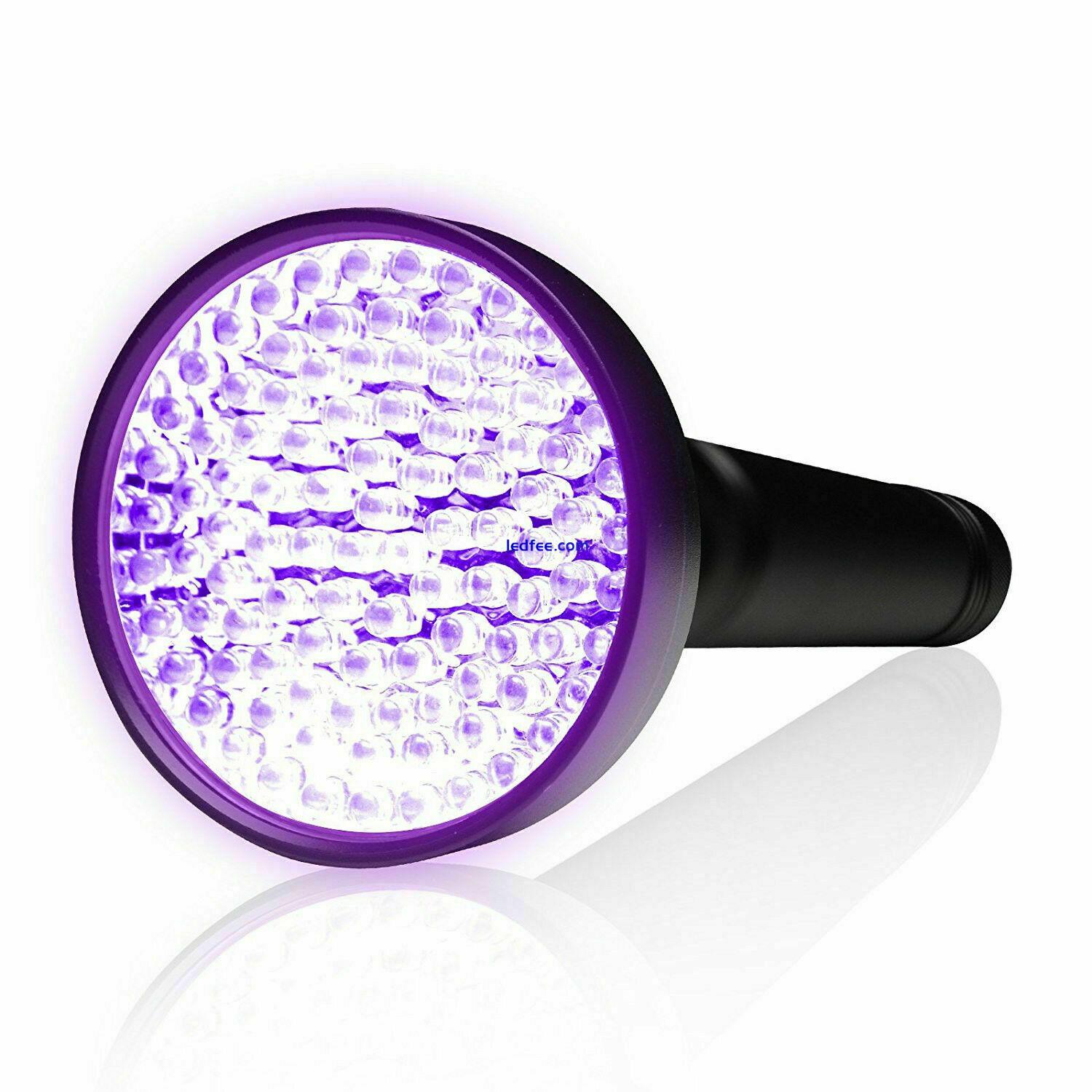 UV Ultra Violet 100-LED Flashlight Blacklight Detection Outdoor Torch Lamp Light 4 