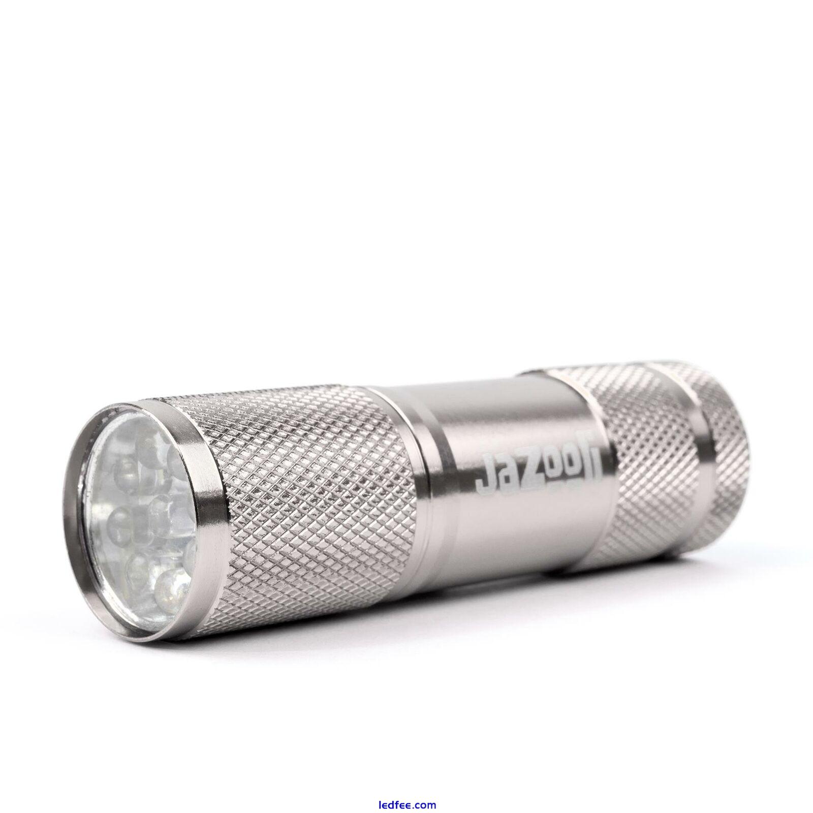 9 LED Mini Small Torch Aluminium Metal Flashlight Pocket Light Super Bright 1 
