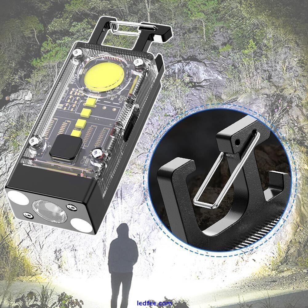 LED Mini Keychain Light EDC Pocket Flashlight Camping Torch Rechargeable New 2 