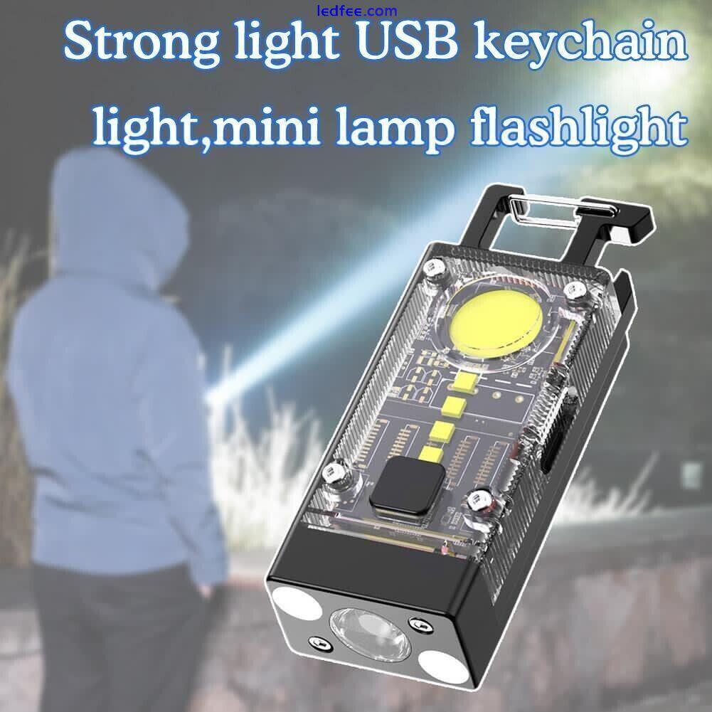 LED Mini Keychain Light EDC Pocket Flashlight Camping Torch Rechargeable New 0 