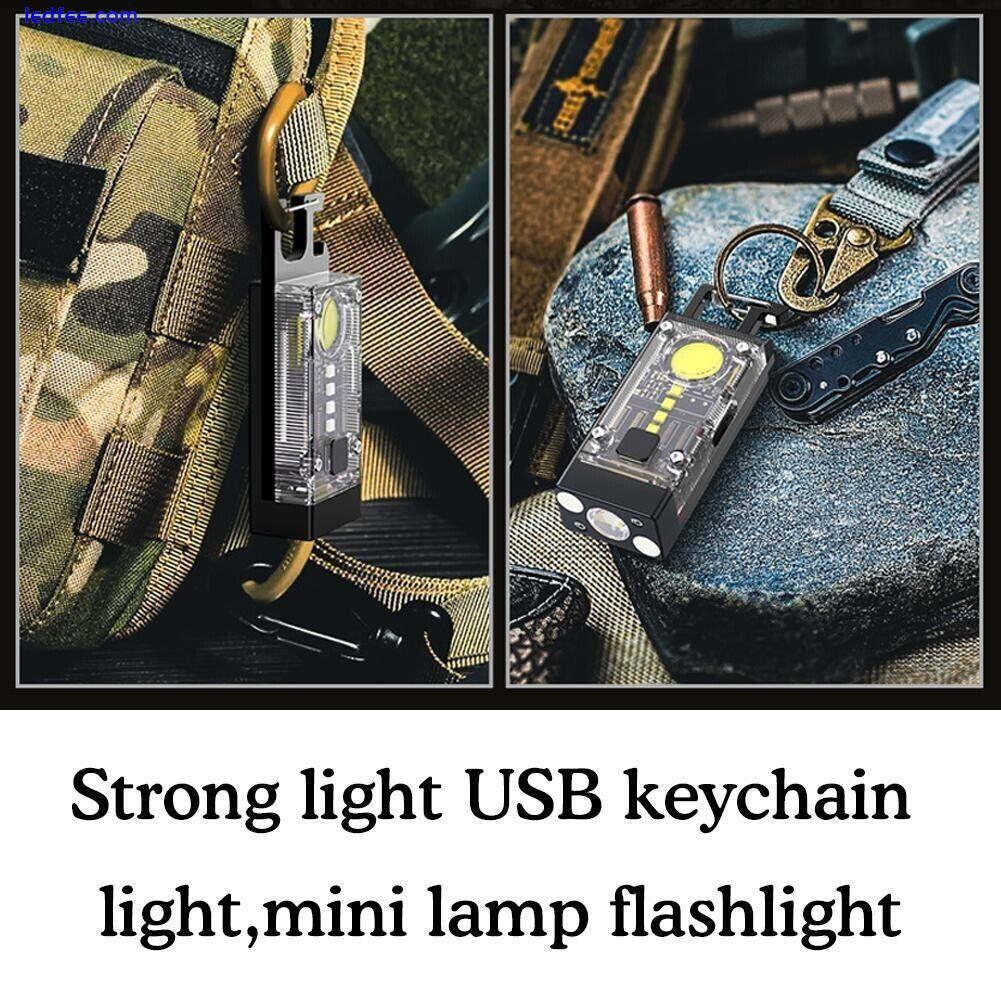 LED Mini Keychain Light EDC Pocket Flashlight Camping Torch Rechargeable New 1 