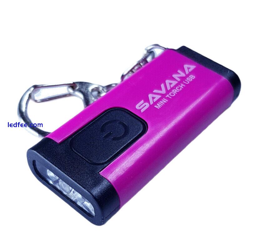 Mini Torch USB - Built-in Rechargeable Battery - LED Flashlight - Light Keychain 5 