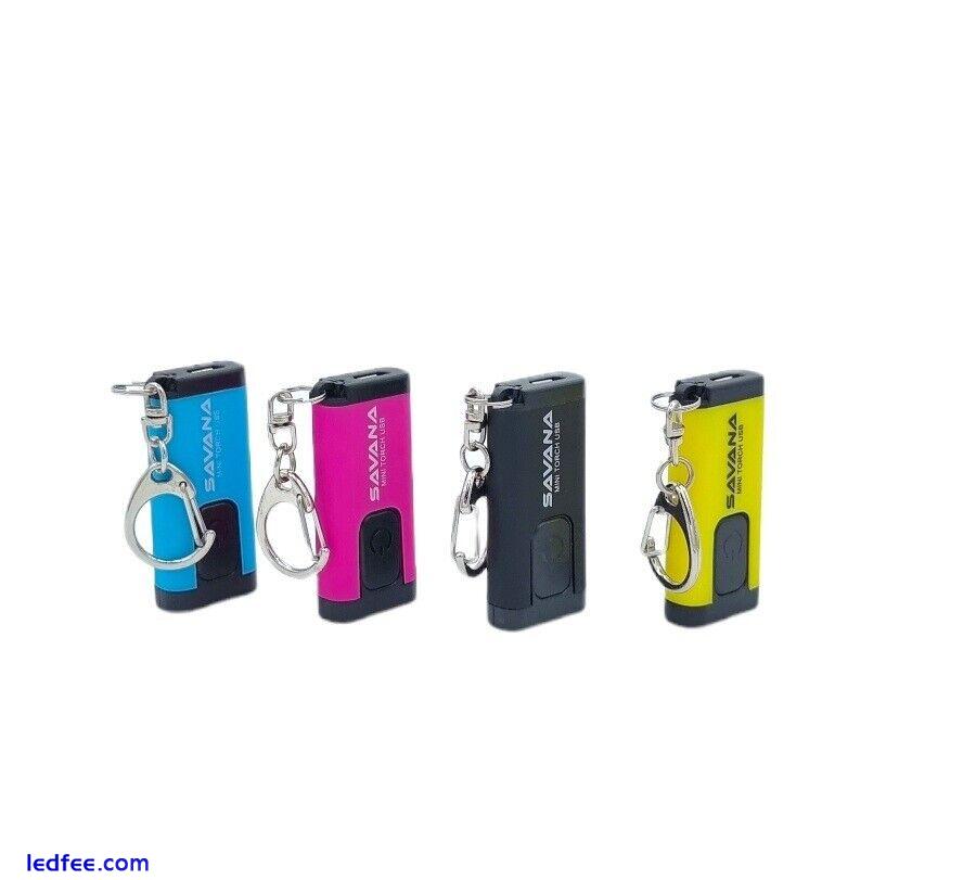 Mini Torch USB - Built-in Rechargeable Battery - LED Flashlight - Light Keychain 0 