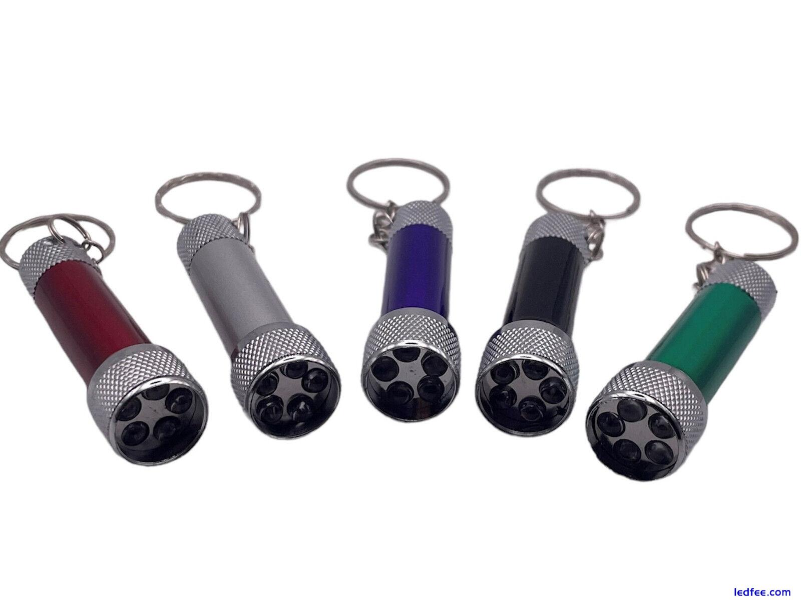 5x LED Torches Bright White Keyring Emergency Camping Mini Night Light Gift Set 5 