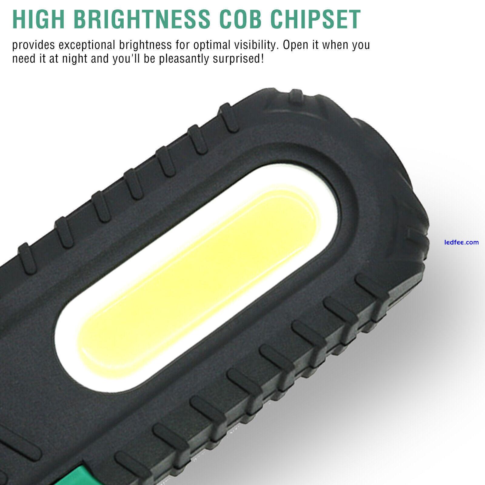 COB LED Work Light Car Mechanic USB Rechargeable Flashlight Torch Lamp Magnetic 1 
