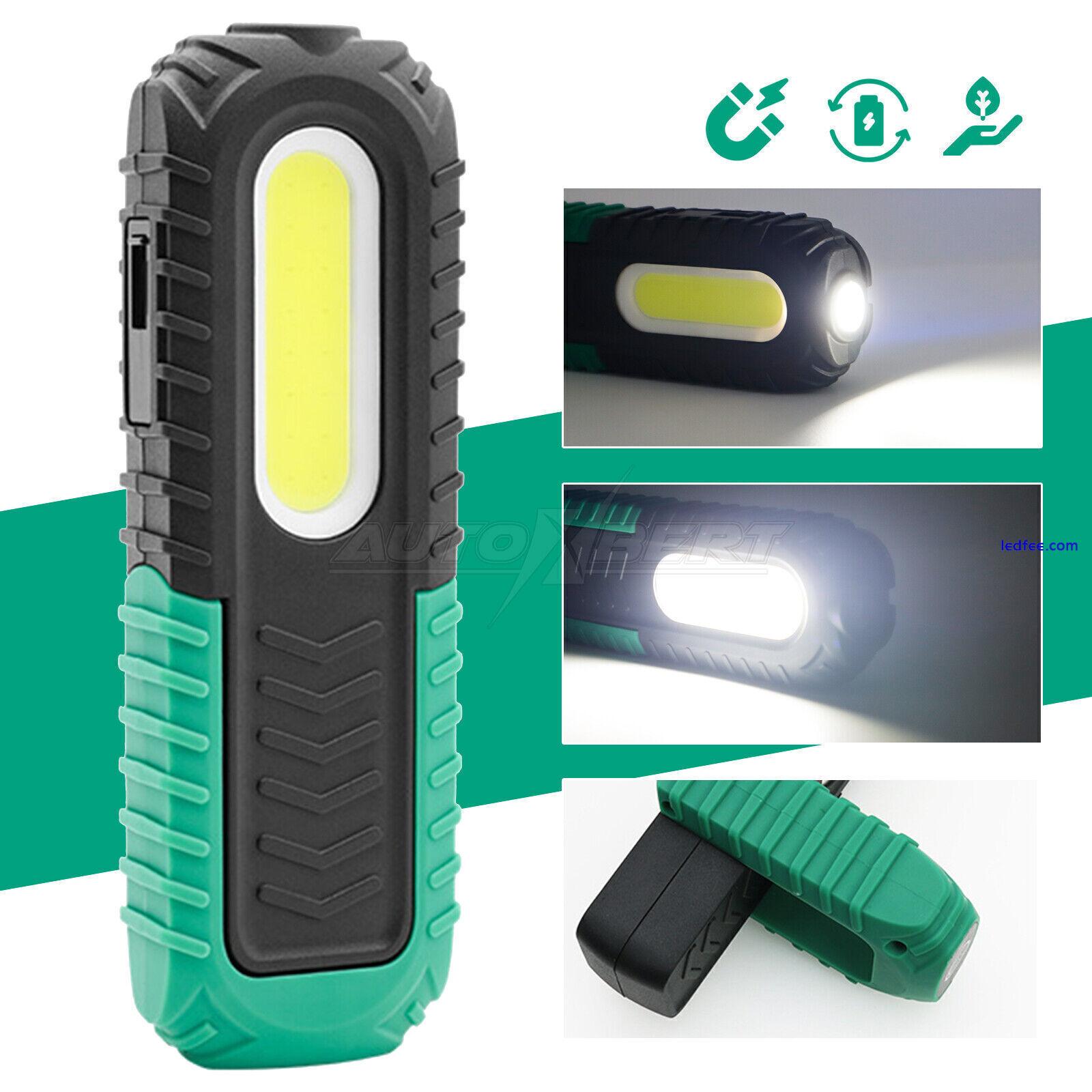 COB LED Work Light Car Mechanic USB Rechargeable Flashlight Torch Lamp Magnetic 0 