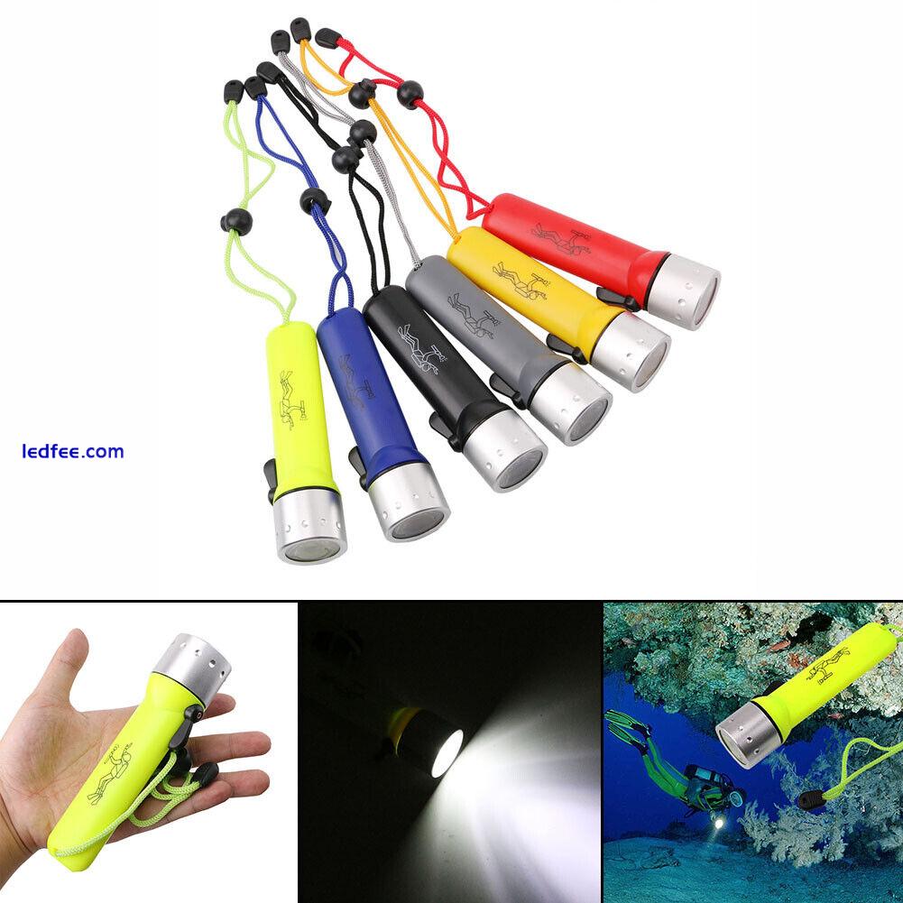 Wanocean Mini Diving Flashlight LED Waterproof Torch Underwater Light NEW 1 
