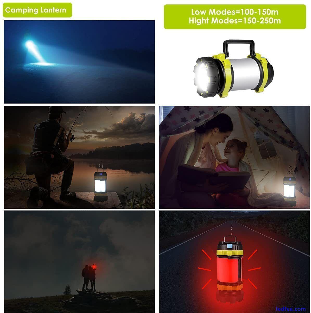 800 Lumen Camping Lantern, 6 Light Modes, 3700mAh Power Bank, IPX6 Water Resist 4 