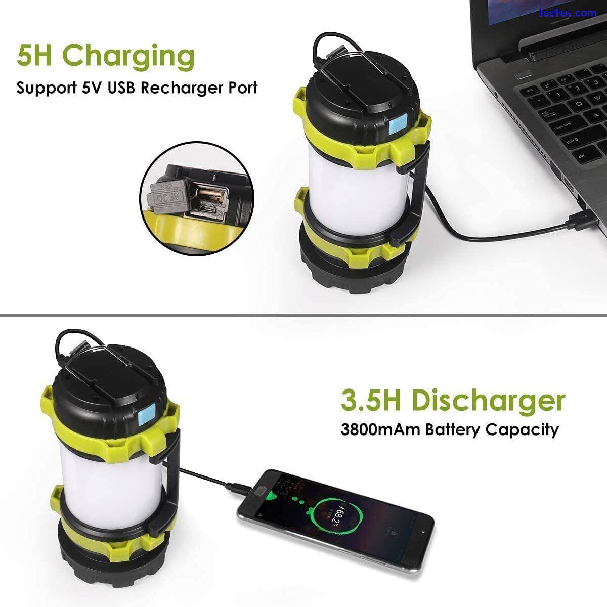 800 Lumen Camping Lantern, 6 Light Modes, 3700mAh Power Bank, IPX6 Water Resist 3 