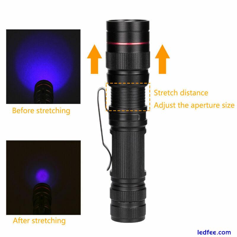 LED UV Torch 395nm Ultraviolet Flashlight Blacklight Pet Urine Stain Detector 1 