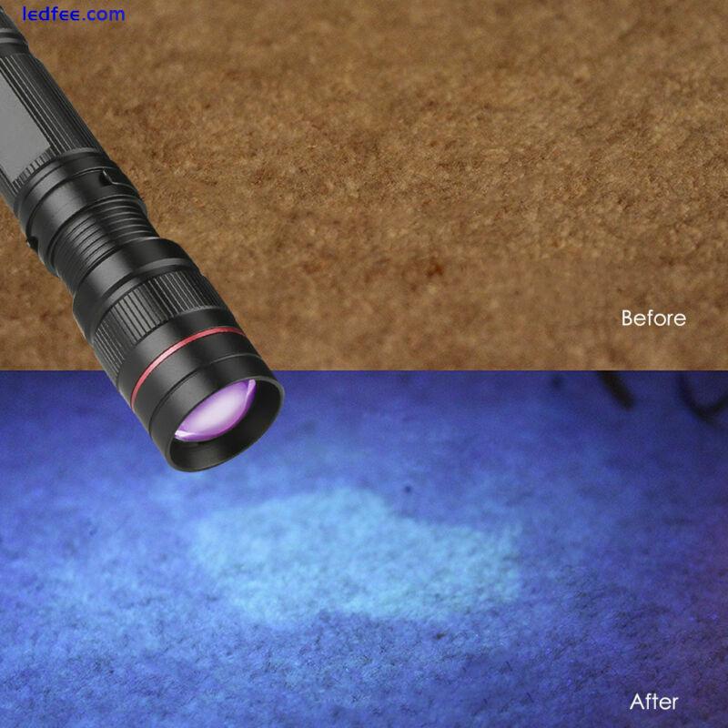 LED UV Torch 395nm Ultraviolet Flashlight Blacklight Pet Urine Stain Detector 4 