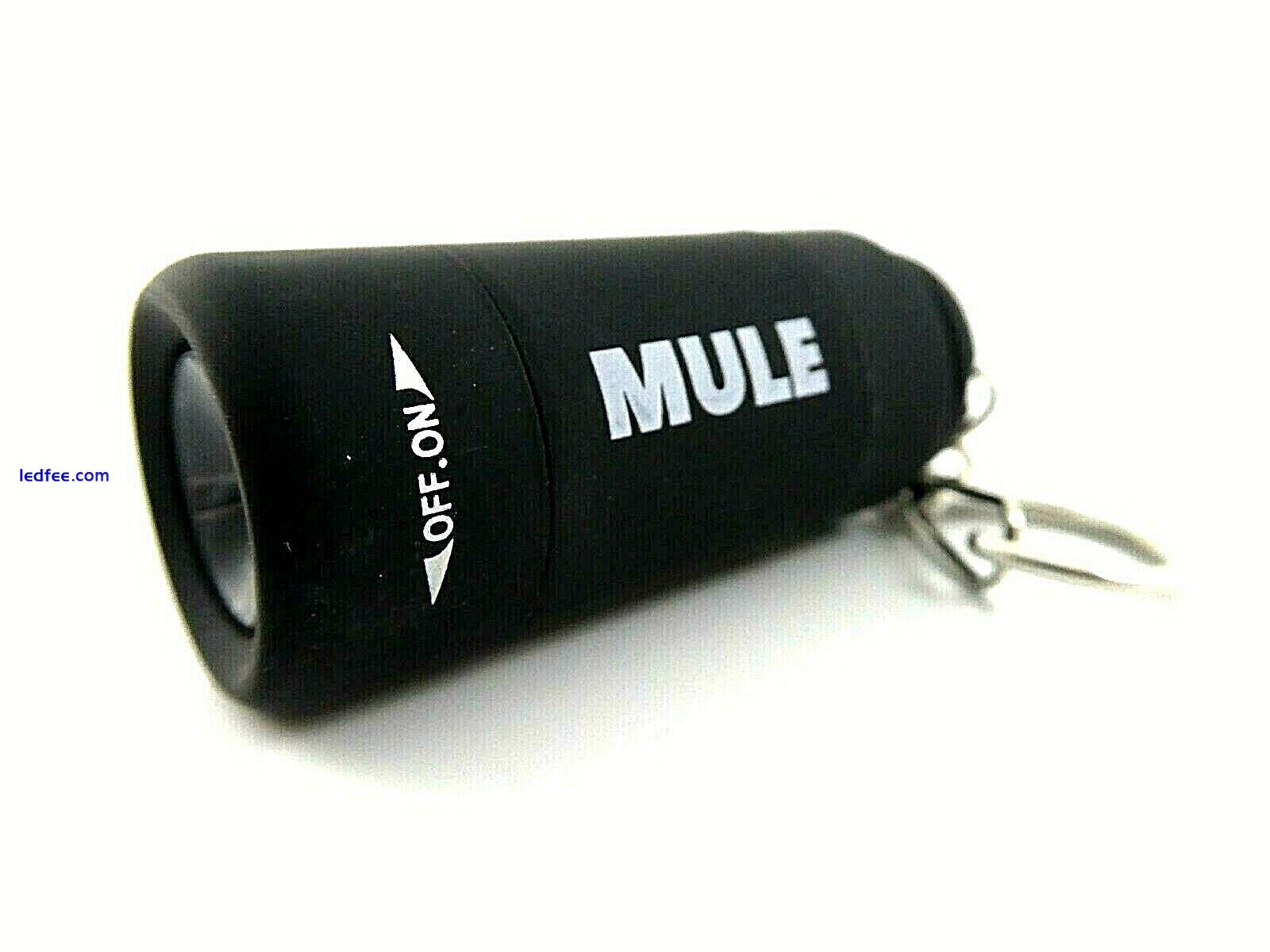 2 Pack MULE Black USB Rechargeable water resistant inspection torch key-ring EDC 4 