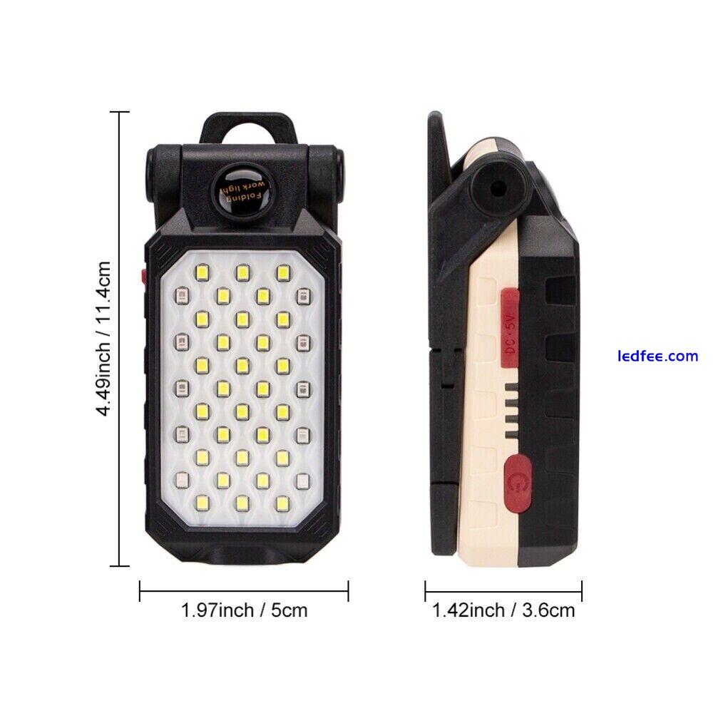 LED Work Light Rechargeable USB Magnetic Lamp Torch Foldable Camping Light 0 