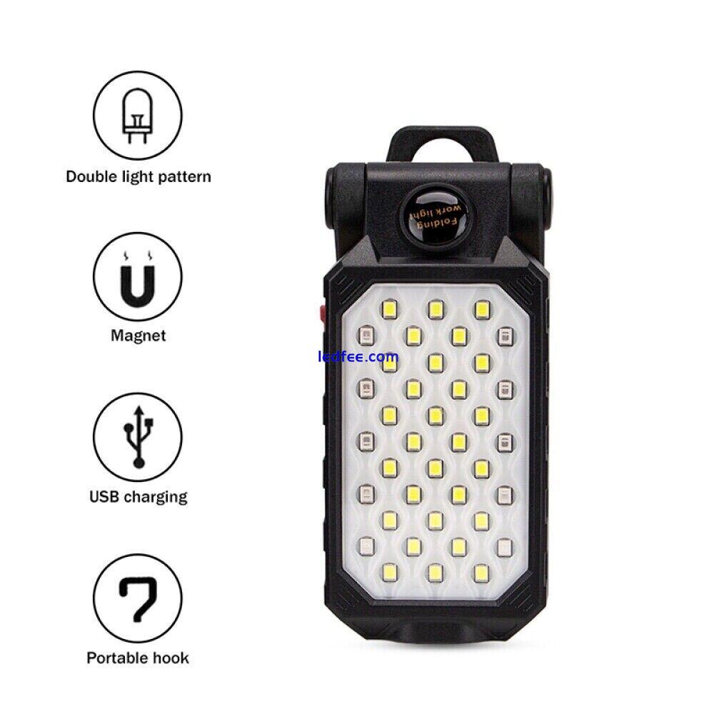 LED Work Light Rechargeable USB Magnetic Lamp Torch Foldable Camping Light 1 