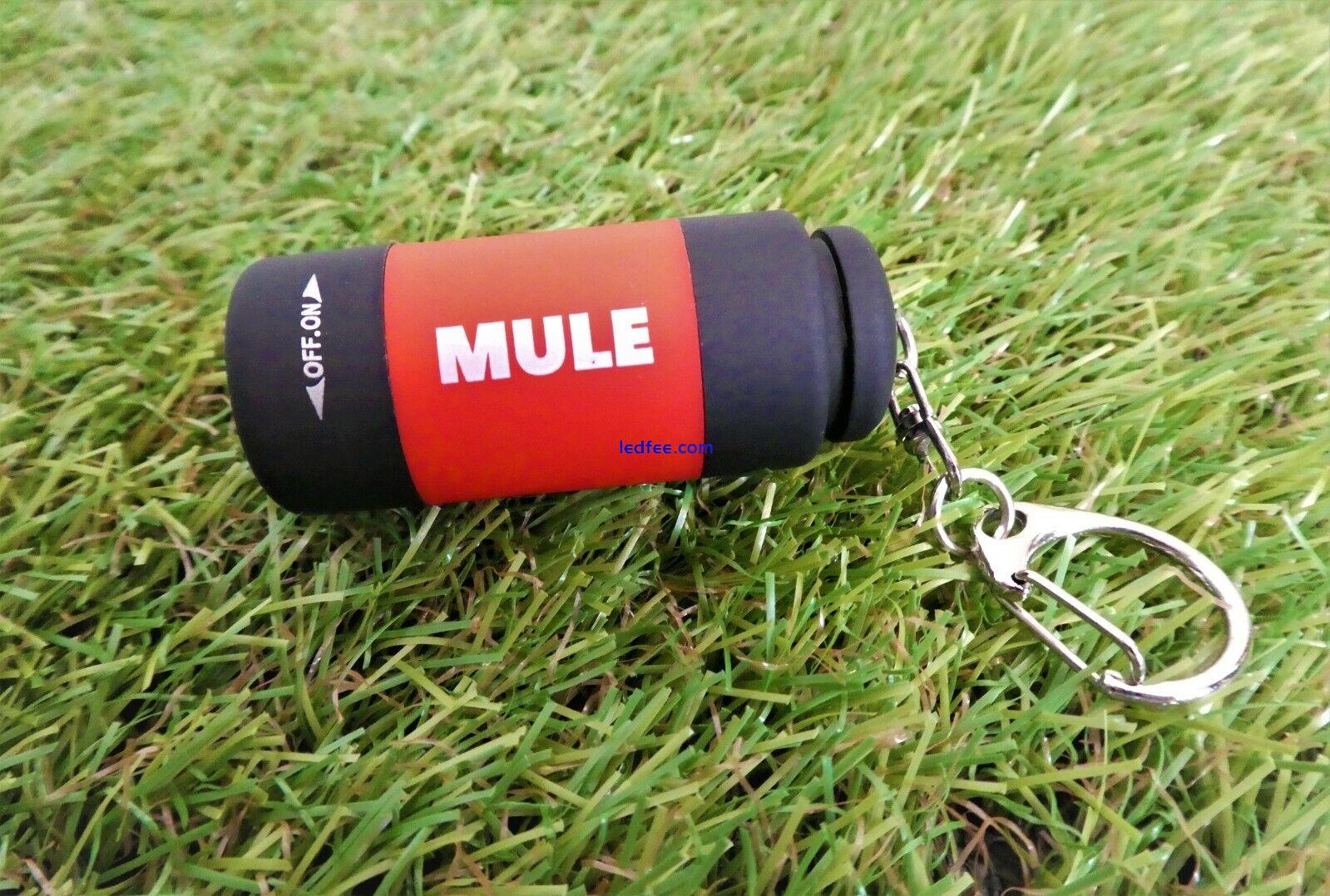 MULE RED USB Rechargeable water resistant inspection torch key-ring EDC 0 