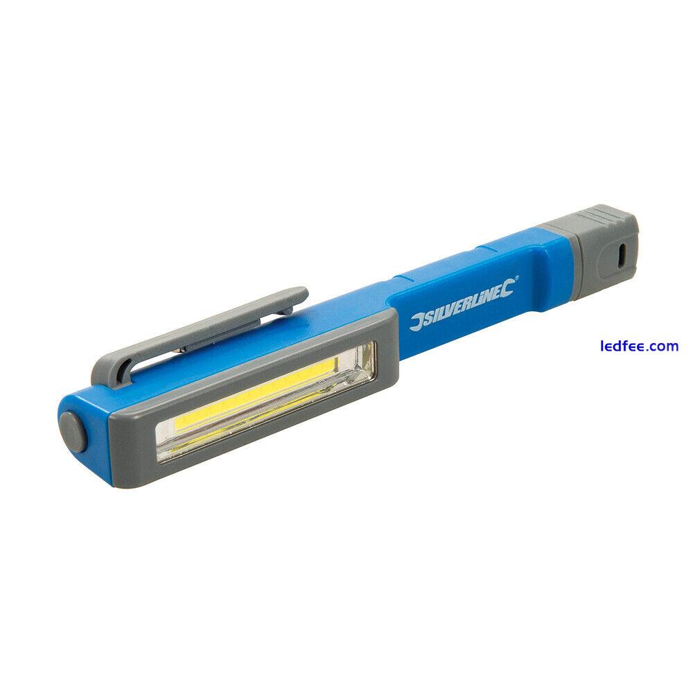 Silverline Led Pen Light Pocket Torch 150 Lumens Inspection Light 3yr Warranty 0 