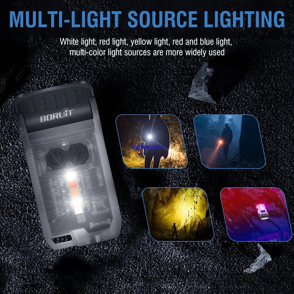 V15 EDC Keychain Flashlight Mini Torch Work Light Magnet Camping Pocket Lantern 3 