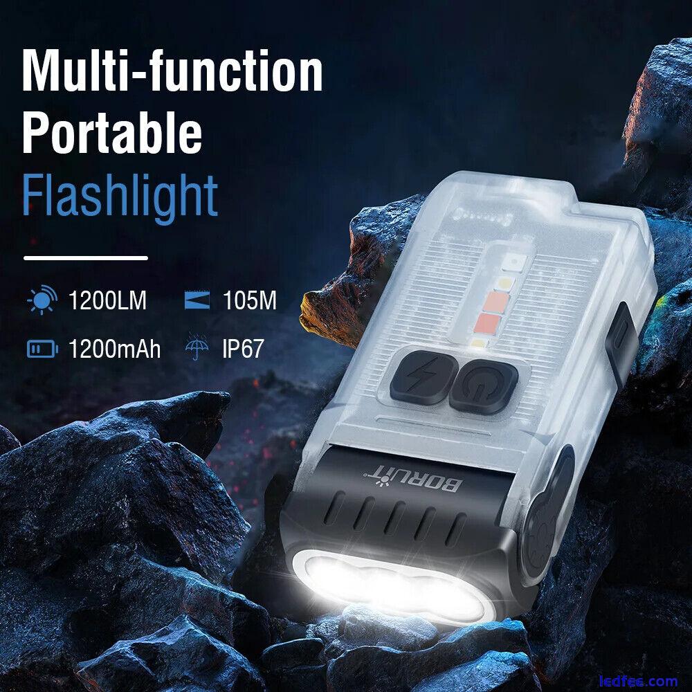 V15 EDC Keychain Flashlight Mini Torch Work Light Magnet Camping Pocket Lantern 0 