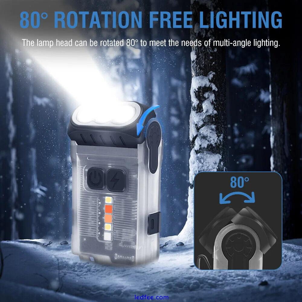 V15 EDC Keychain Flashlight Mini Torch Work Light Magnet Camping Pocket Lantern 1 