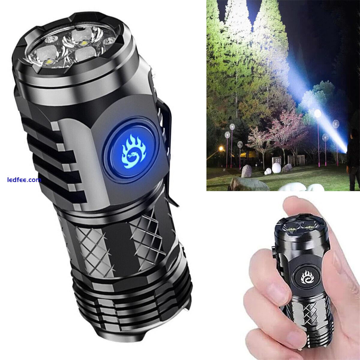 Three-Eyed Monster Mini Super Power Flashlight  Camping Waterproof rechargeabke 2 