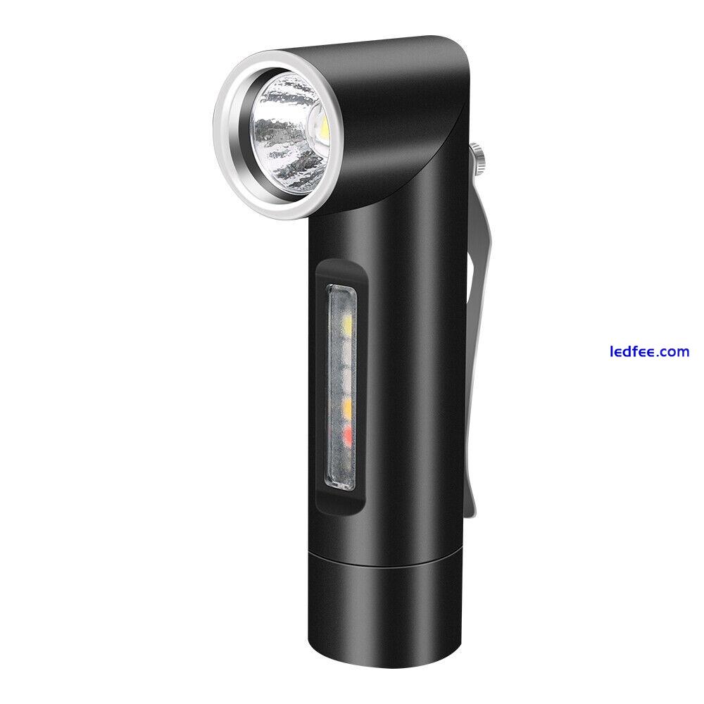 V5S Super Bright TYPE-C Rechargeable LED Flashlight Corner Torch Magnetic Light 4 
