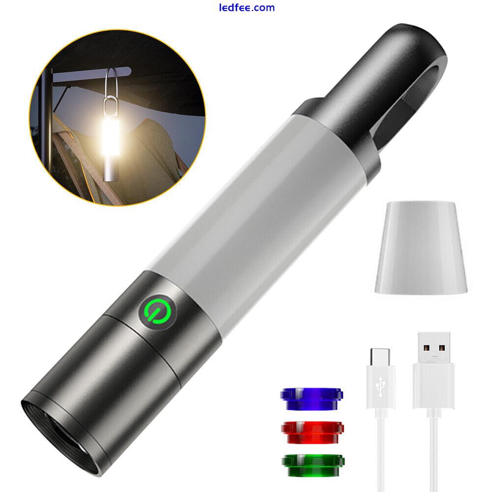 Zoom Laser LEP Flashlight Camping Lantern Rechargeable Torch Tent Lamp Light UK 5 