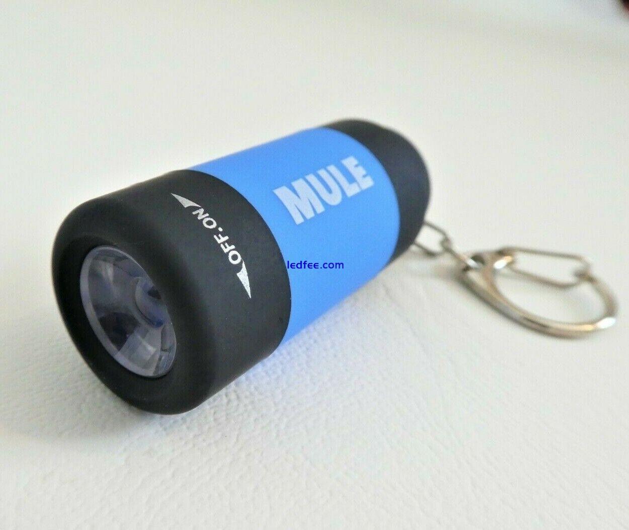 MULE Blue USB Rechargeable water resistant inspection torch key-ring EDC 3 