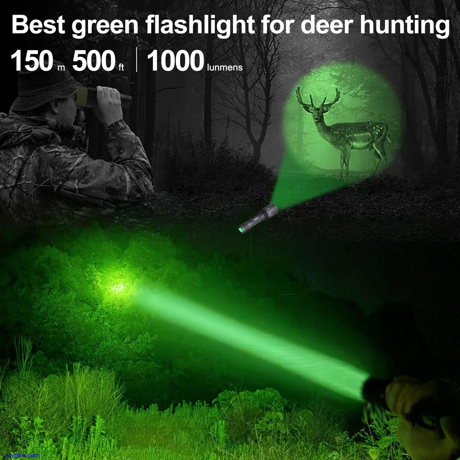 Gun 50000LM Red Green Flashlight Hunting Air Rifle Torch Lights Scope Mount Lamp 3 