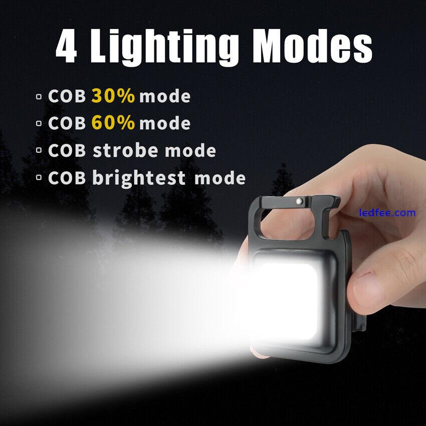 Camping Portable Work Light USB Rechargeable COB Lantern Led Flashlight Outside 4 