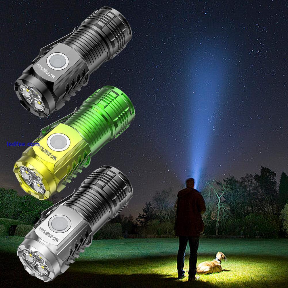 Mini Super Bright LED Flashlight Keychain Pocket Torch USB-Rechargeable ~ 1 