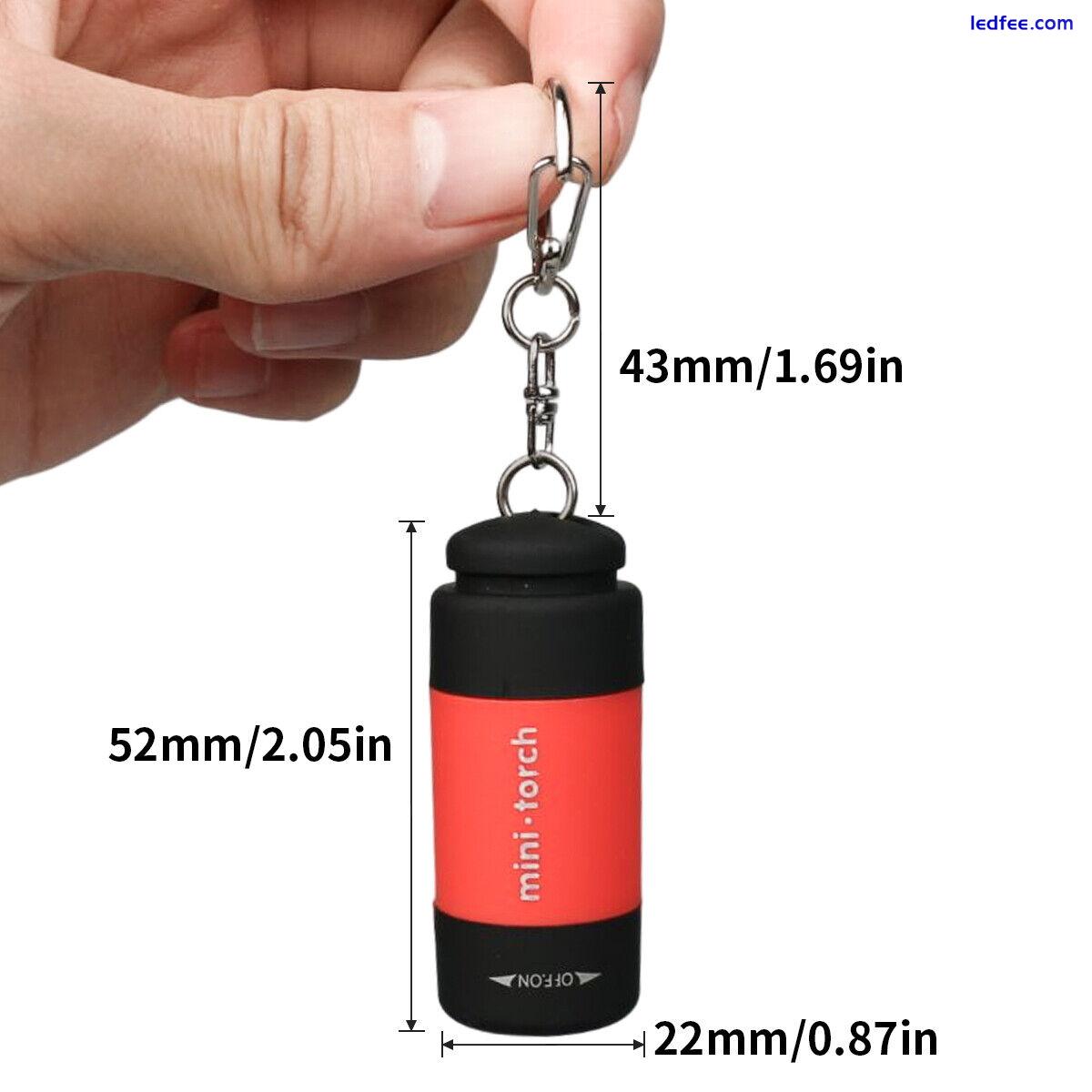 Rechargeable Waterproof USB LED Light Flashlight Lamp Mini Torch Pocket Keychain 2 