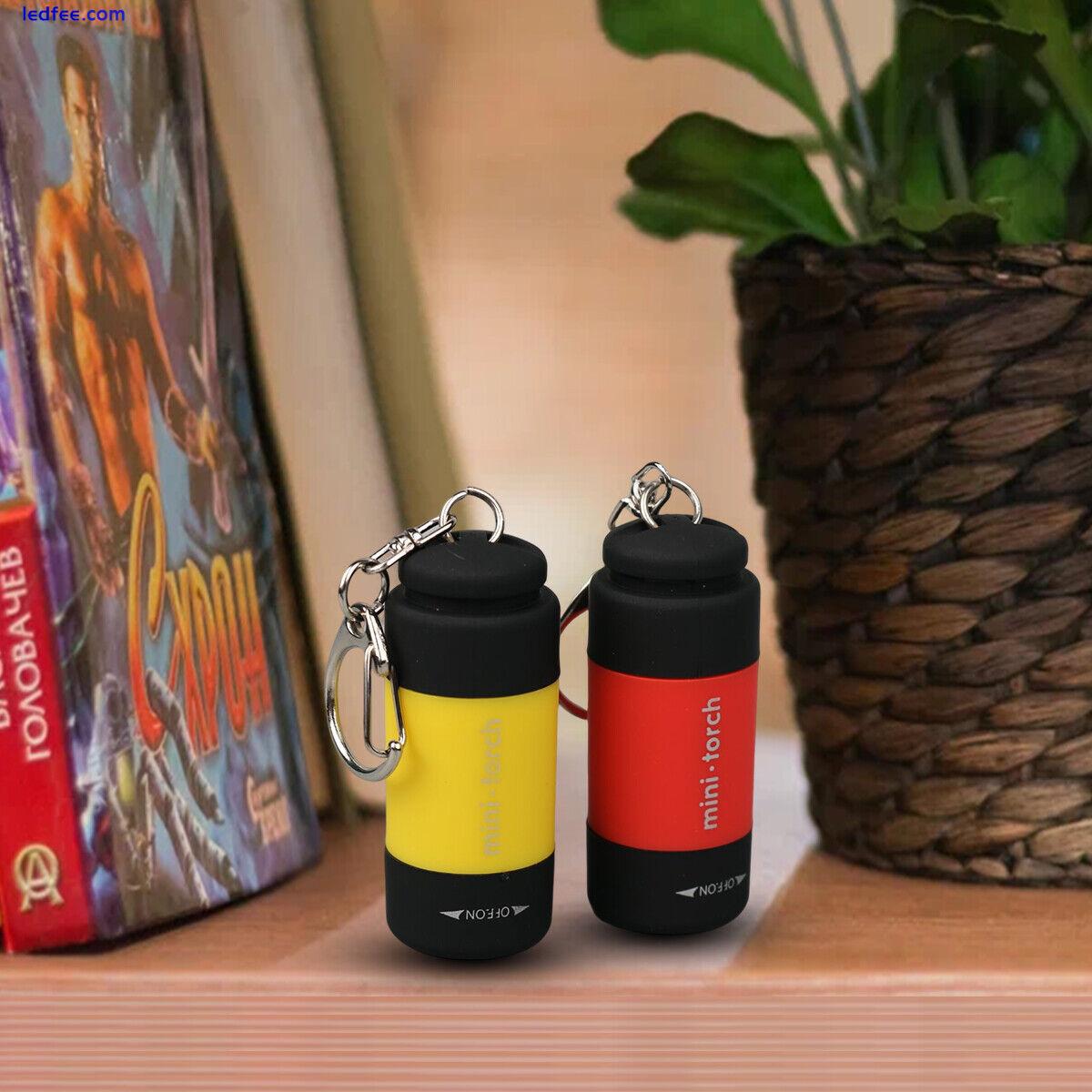 Rechargeable Waterproof USB LED Light Flashlight Lamp Mini Torch Pocket Keychain 4 