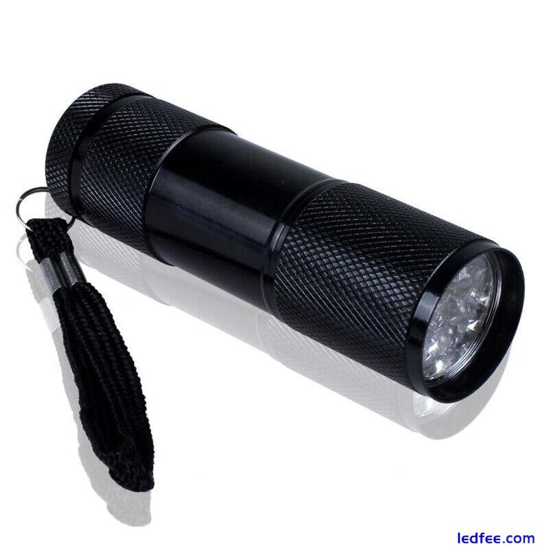 9 LED Bright White Light Aluminum Mini Portable Flashlight Torch Lamp Blue/Black 2 