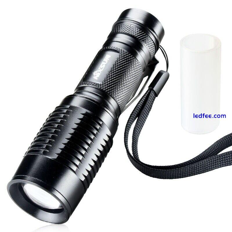 LED 300000000 Lumens Zoomable  Flashlight Torch Lamp Tourch Lamp# 4 