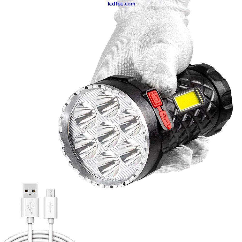 Super hell Taschenlampe LED USB Taktisches Fackel Wiederaufladbar Batterie 3 