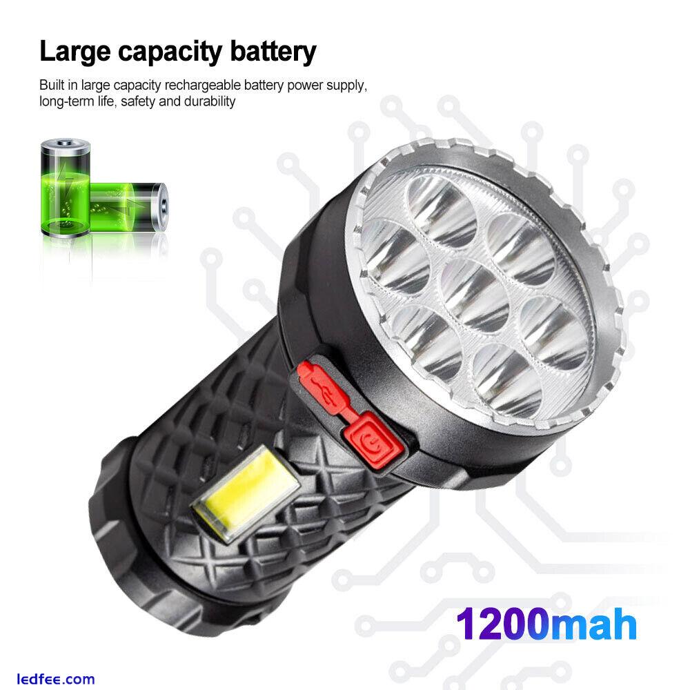 Super hell Taschenlampe LED USB Taktisches Fackel Wiederaufladbar Batterie 1 