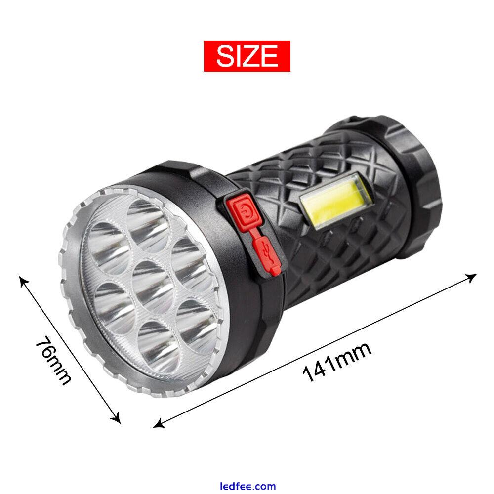 Super hell Taschenlampe LED USB Taktisches Fackel Wiederaufladbar Batterie 4 