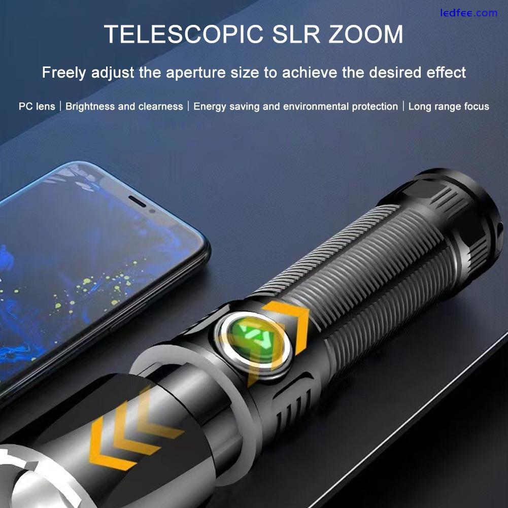 Rechargeable 1500LM Powerful LED Tactical Flashlight SuperBright Zoom Torches US 5 