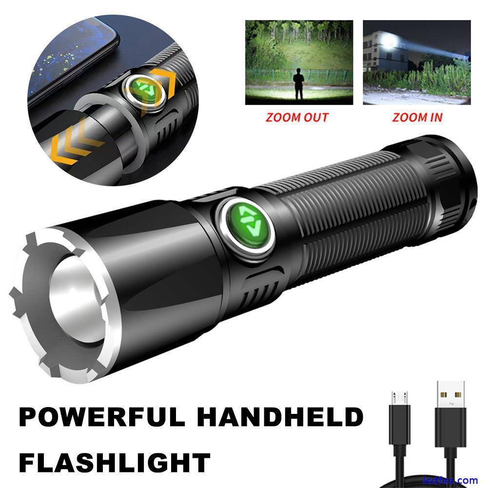 Rechargeable 1500LM Powerful LED Tactical Flashlight SuperBright Zoom Torches US 0 