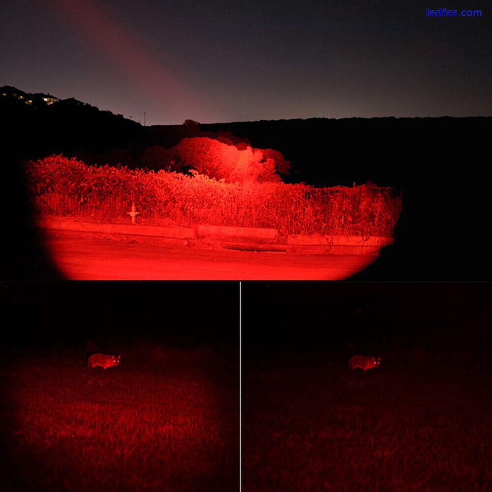 1/2X Red Light LED Flashlight 3Modes Red Torch Lamp Astronomy Night Vision Lamp 5 
