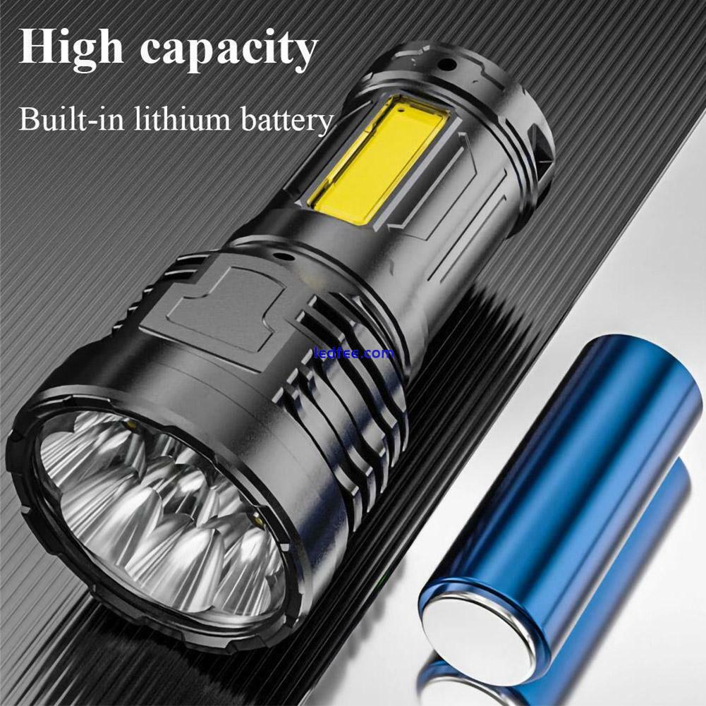 SUPER Bright 12000000LM Flashlight 8 LED USB Rechargeable Flashlights 3 