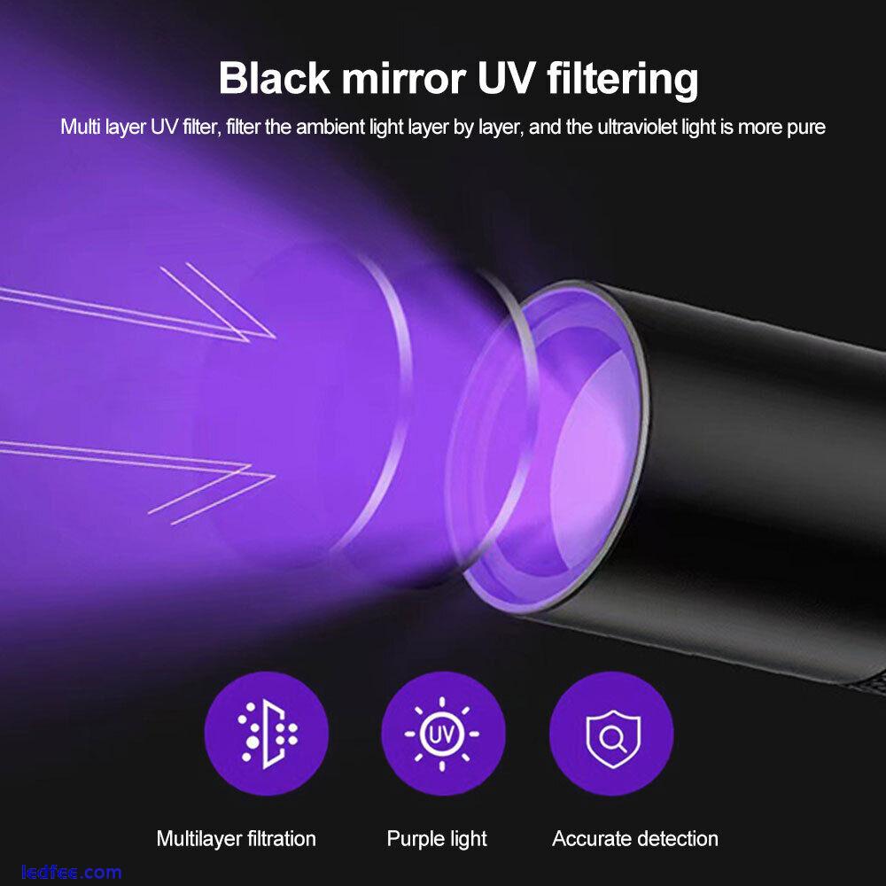 LED UV Ultra Violet&Red Laser Flashlight Blacklight 365 nm Inspection Lamp Torch 2 