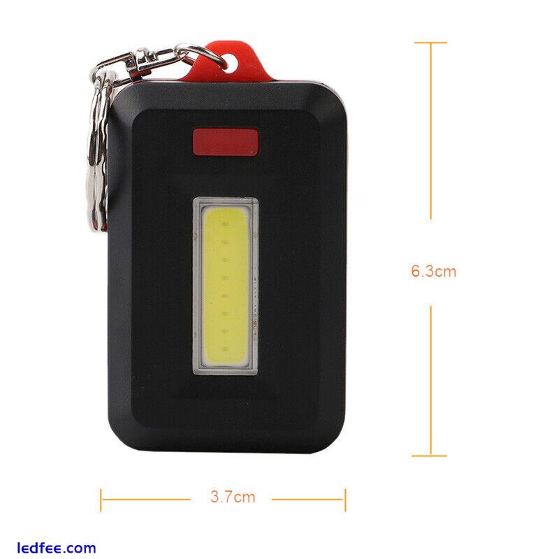 Mini LED COB Flashlight Waterproof Portable Keychain Torch Light Camping Lamp $g 1 