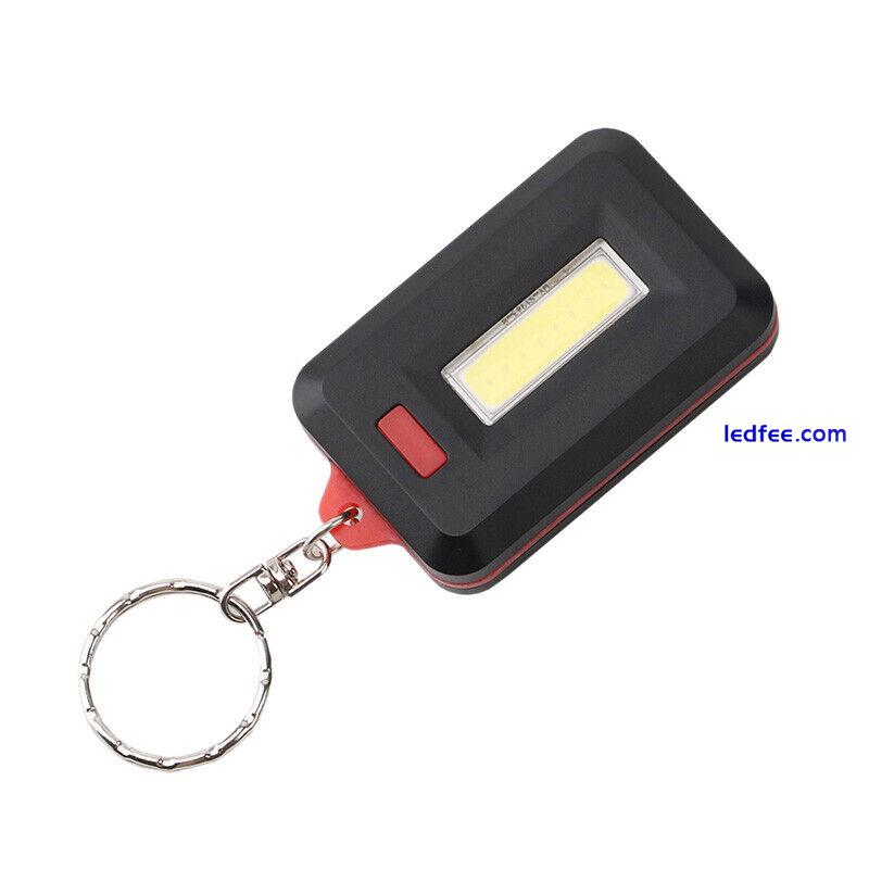 Mini LED COB Flashlight Waterproof Portable Keychain Torch Light Camping Lamp $g 4 