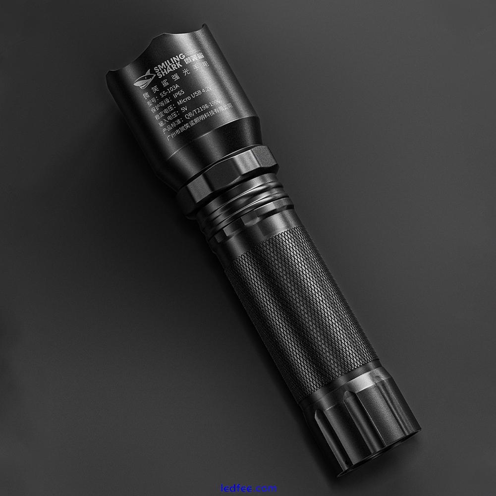 LED Flashlight Tactical Torch Super Bright USB Rechargeable Durable Hot 4 