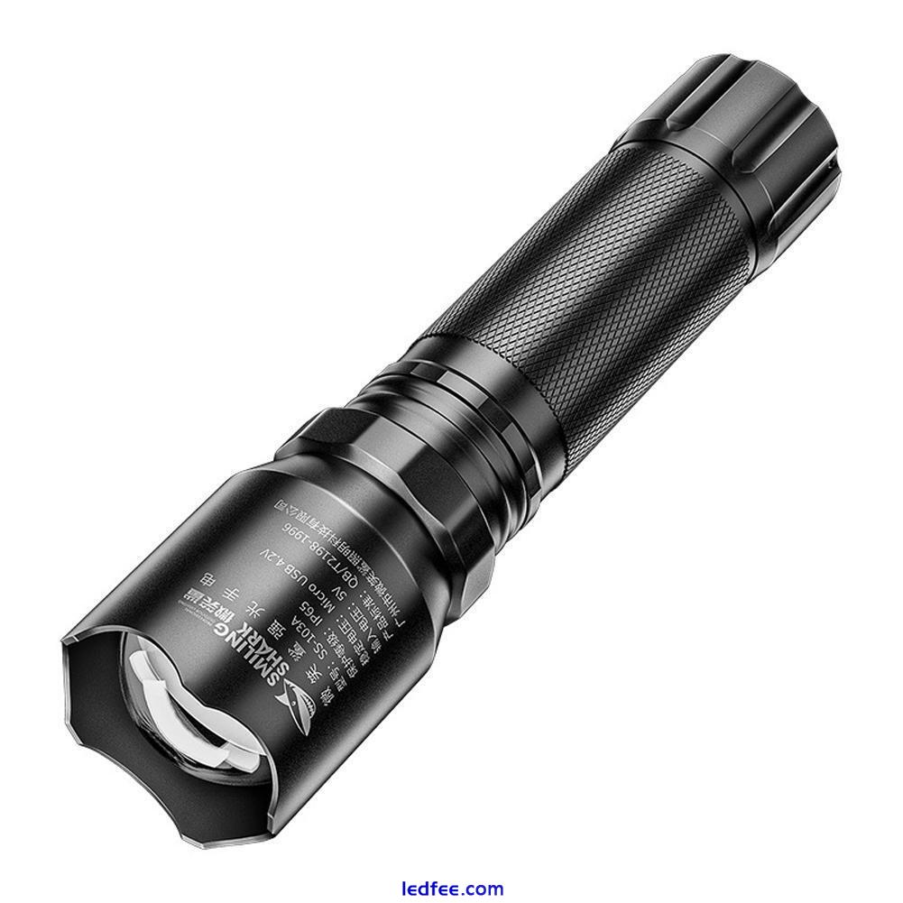 LED Flashlight Tactical Torch Super Bright USB Rechargeable Durable Hot 1 