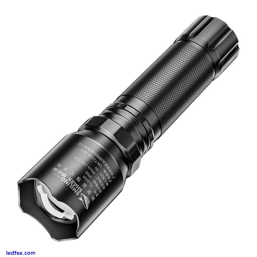 LED Flashlight Tactical Torch Super Bright USB Rechargeable Durable Hot 2 