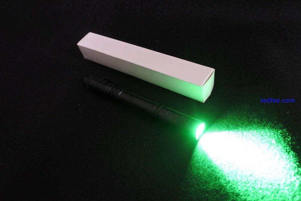 2 x Pen Type Green Light LED Flashlight Hunting Night Vision 2*AAA Battery Torch 2 